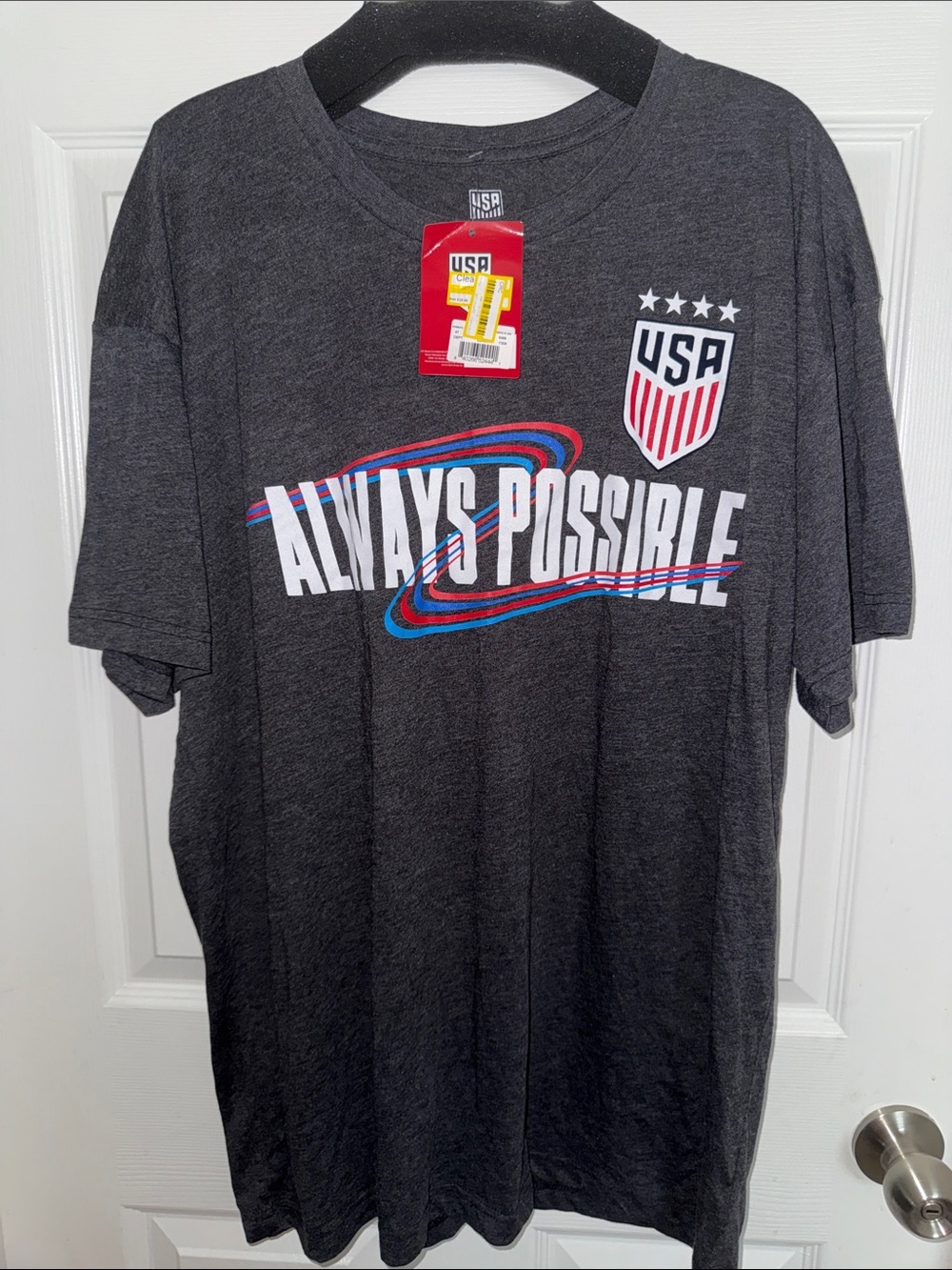 Womens USA soccer always possible graphic Short sleeves Xl Tee NWT